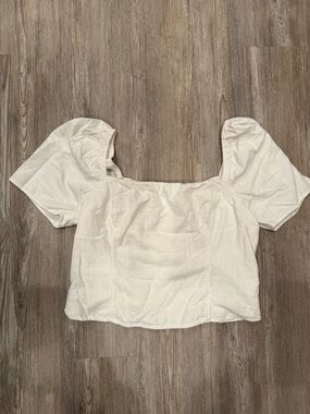 Abercrombie & Fitch Square Neck Puff Sleeve Women’s Top